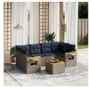 Image de Salon de Jardin avec Coussins 7 pcs, Canapés de Patio, Ensemble de Meubles, Mobilier de Terrasse Exterieur, Gris 3226642
