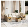 Image de Salon de Jardin avec Coussins 8 pcs, Canapés de Terrasse, Ensemble de Meubles de Patio, Mobilier d'Extérieur, Beige 3226653