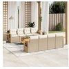 Image de Salon de jardin modulable rotin beige 9 pieces 8 personnes