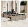 Image de Salon de Jardin avec Coussins 9 pcs, Canapés de Terrasse, Ensemble de Meubles de Patio, Mobilier d'Extérieur, Gris 3226662