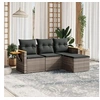 Image de Salon de Jardin avec Coussins 4 pcs, Canapés de Terrasse, Ensemble de Meubles de Patio, Mobilier d'Extérieur, Gris 3226746