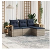 Image de Salon de Jardin avec Coussins 4 pcs, Canapés de Patio, Ensemble de Meubles, Mobilier de Terrasse Exterieur, Gris 3226747