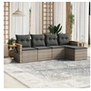 Image de Salon de Jardin avec Coussins 5 pcs, Canapés de Terrasse, Ensemble de Meubles de Patio, Mobilier d'Extérieur, Gris 3226760