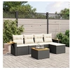 Image de Salon de jardin modulable rotin noir 6 pieces 5 personnes