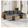 Image de Salon de Jardin avec Coussins 6 pcs, Canapés de Terrasse, Ensemble de Meubles de Patio, Mobilier d'Extérieur, Gris 3226767