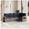 Image de Salon de Jardin avec Coussins 5 pcs, Canapés de Patio, Ensemble de Meubles, Mobilier de Terrasse Exterieur, Gris 3226789
