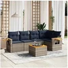 Image de Salon de Jardin avec Coussins 6 pcs, Canapés de Patio, Ensemble de Meubles, Mobilier de Terrasse Exterieur, Gris 3226796
