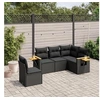 Image de Salon de Jardin avec Coussins 5 pcs, Canapés de Terrasse, Ensemble de Meubles de Patio, Mobilier d'Extérieur, Noir 3226811