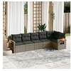 Image de Salon de Jardin avec Coussins 6 pcs, Canapés de Terrasse, Ensemble de Meubles de Patio, Mobilier d'Extérieur, Gris 3226830