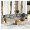 Image de Salon de Jardin avec Coussins 7 pcs, Canapés de Terrasse, Ensemble de Meubles de Patio, Mobilier d'Extérieur, Beige 3226836