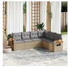 Image de Salon de Jardin avec Coussins 6 pcs, Canapés de Terrasse, Ensemble de Meubles de Patio, Mobilier d'Extérieur, Beige 3226843