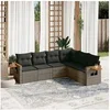 Image de Salon de Jardin avec Coussins 6 pcs, Canapés de Terrasse, Ensemble de Meubles de Patio, Mobilier d'Extérieur, Gris 3226844
