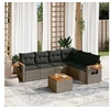 Image de Salon de jardin modulable resine tressee 7 pieces gris 62 x 62 x 69 cm 6 personnes