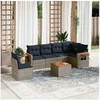 Image de Salon de jardin modulable GENERIQUE resine tressee marron 7 pieces 62 x 62 x 69 cm