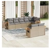 Image de Salon de Jardin avec Coussins 8 pcs, Canapés de Terrasse, Ensemble de Meubles de Patio, Mobilier d'Extérieur, Beige 3226990