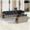 Image de Salon de jardin GENERIQUE resine tressee 8 pieces gris 62 x 62 x 69 cm