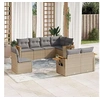 Image de Salon de jardin modulable beige 8 pieces 8 personnes 62.0 x 62 x 69 cm resine tressee