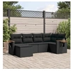 Image de Salon de Jardin avec Coussins 6 pcs, Canapés de Terrasse, Ensemble de Meubles de Patio, Mobilier d'Extérieur, Noir 3227014