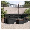 Image de Salon de jardin modulable rotin noir 7 pieces 62 x 62 6 personnes