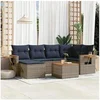 Image de Salon de Jardin avec Coussins 7 pcs, Canapés de Patio, Ensemble de Meubles, Mobilier de Terrasse Exterieur, Gris 3227027