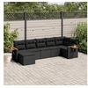 Image de Salon de Jardin avec Coussins 7 pcs, Canapés de Terrasse, Ensemble de Meubles de Patio, Mobilier d'Extérieur, Noir 3227028