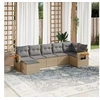 Image de Salon de Jardin avec Coussins 7 pcs, Canapés de Terrasse, Ensemble de Meubles de Patio, Mobilier d'Extérieur, Beige 3227032