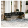 Image de Salon de Jardin avec Coussins 7 pcs, Canapés de Terrasse, Ensemble de Meubles de Patio, Mobilier d'Extérieur, Gris 3227033