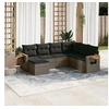 Image de Salon de Jardin avec Coussins 7 pcs, Canapés de Terrasse, Ensemble de Meubles de Patio, Mobilier d'Extérieur, Gris 3227047