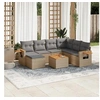 Image de Salon de Jardin avec Coussins 8 pcs, Canapés de Terrasse, Ensemble de Meubles de Patio, Mobilier d'Extérieur, Beige 3227053