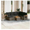 Image de Salon de Jardin avec Coussins 8 pcs, Canapés de Terrasse, Ensemble de Meubles de Patio, Mobilier d'Extérieur, Gris 3227054