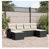 Image de Salon de Jardin avec Coussins 6 pcs, Canapés de Terrasse, Ensemble de Meubles de Patio, Mobilier d'Extérieur, Noir 3227057