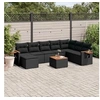 Image de Salon de Jardin avec Coussins 9 pcs, Canapés de Terrasse, Ensemble de Meubles de Patio, Mobilier d'Extérieur, Noir 3227091