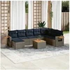 Image de Salon de Jardin avec Coussins 9 pcs, Canapés de Patio, Ensemble de Meubles, Mobilier de Terrasse Exterieur, Gris 3227097