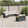 Image de Salon de Jardin avec Coussins 9 pcs, Canapés de Terrasse, Ensemble de Meubles de Patio, Mobilier d'Extérieur, Noir 3227127