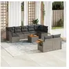 Image de Salon de jardin modulable rotin gris 10 pieces 9 personnes