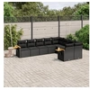 Image de Salon de Jardin avec Coussins 9 pcs, Canapés de Terrasse, Ensemble de Meubles de Patio, Mobilier d'Extérieur, Noir 3227140