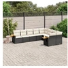 Image de Salon de Jardin avec Coussins 9 pcs, Canapés de Terrasse, Ensemble de Meubles de Patio, Mobilier d'Extérieur, Noir 3227141