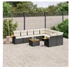 Image de Salon de Jardin avec Coussins 10 pcs, Canapés de Terrasse, Ensemble de Meubles de Patio, Mobilier d'Extérieur, Noir 3227148