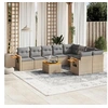 Image de Salon de jardin modulable beige 9 personnes 10 pieces 62 x 62 x 69 cm resine tressee