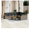Image de Salon de jardin modulable resine tressee gris 9 personnes 62 x 62 x 69 cm 10 pieces