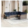Image de Salon de Jardin avec Coussins 10 pcs, Canapés de Patio, Ensemble de Meubles, Mobilier de Terrasse Exterieur, Gris 3227160