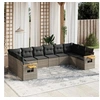 Image de Salon de jardin modulable resine tressee gris 10 pieces 62.0 x 62 x 69 10 personnes