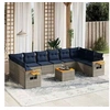 Image de Salon de Jardin avec Coussins 11 pcs, Canapés de Patio, Ensemble de Meubles, Mobilier de Terrasse Exterieur, Gris 3227174