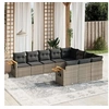 Image de Salon de jardin modulable resine tressee gris 10 pieces 10 personnes