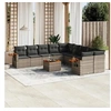 Image de Salon de Jardin avec Coussins 11 pcs, Sièges de Patio, Ensemble de Meubles, Mobilier de Terrasse Arrière-cour 3227201