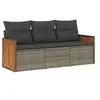 Image de Salon de jardin modulable resine tressee gris 3 pieces x 59 x 69 3 personnes