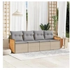 Image de Salon de Jardin avec Coussins 4 pcs, Canapés de Terrasse, Ensemble de Meubles de Patio, Mobilier d'Extérieur, Beige 3227452
