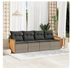 Image de Salon de jardin modulable resine tressee gris 4 pieces x 59 x 69 4 personnes