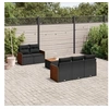 Image de Salon de jardin modulable resine tressee noir 6 pieces x 59 x 69 5 personnes
