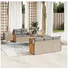Image de Salon de jardin modulable resine tressee beige 6 pieces x 59 x 69 5 personnes
